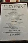 La Lonja menu