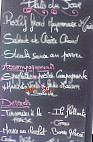 Le Relais menu