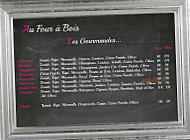 Au Four à Bois menu