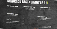 Le 217 menu