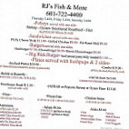 R.j. 's Fish menu