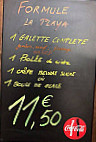 Le Voilier menu