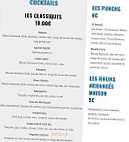 La Créole menu