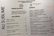 Au Sublime menu