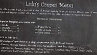 Lulu's Frozen Yogurt menu