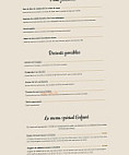 La Table de l'Epaule menu