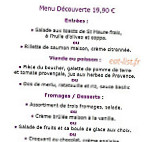 La Petite Auberge menu