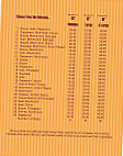 Western Pizza menu