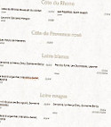 Hôtel De La Paix menu