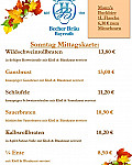 Becher Bräu menu