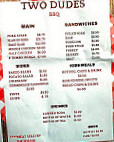 Two Dudes Barbeque menu