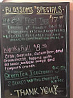 Blossoms Asian Bistro menu