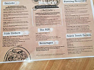 Memories Cafe menu