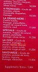 La Cascade De Moussan menu