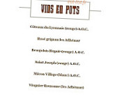 Le Val d'Isere menu