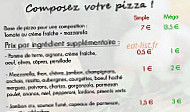 Pronto Pizza menu