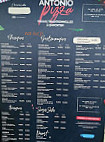 Antonio Pizza menu