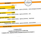 L’artizan Br menu