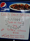 Cubs Subs menu