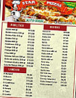 Star Pizza menu