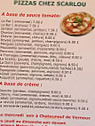 Chez Scarlou menu