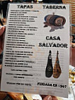 Casa Salvador menu