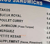 Ocean Kebab menu