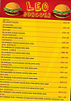 Leo Burguer menu