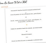 La Sauce y est ... menu