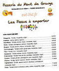 Le Mont De Grange menu