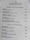 La Concordia menu