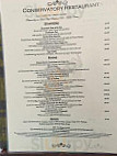 Conservatory menu