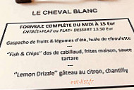 Le Cheval Blanc menu