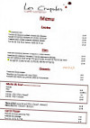 Les Crapules menu