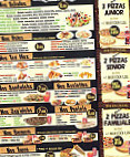 Pizza Presto menu