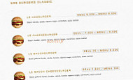 Home Burger menu