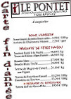 Le Pontet menu