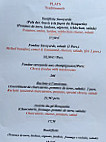 Le Grand Bouquetin menu