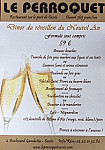 Le Perroquet menu