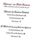 Le Petit Pontoise menu