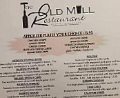 Old Mill menu