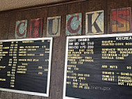 Chuck's Dairy menu