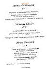 Le chalet du cervin menu