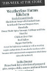 Weatherlow Farms menu