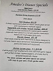 Amedeos Pizzeria menu