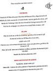 L'auberge Fleurie menu