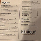 The Heid Out Fisher Peak Brewing Company menu