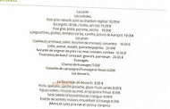 Le Clos Du Vigneron menu