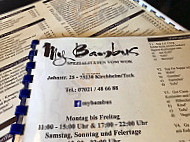 My Bambus menu