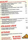 Originale Italiano Pizzeria Sereno menu